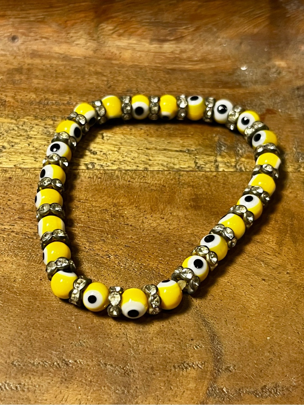 Yellow Evil Eye Bead Bracelet - Women Jewelry $10